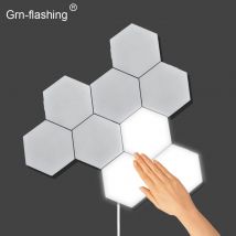 Hexagon LED-Beleuchtung Wandleuchte Touch Switch Splicable DIY Nachtlicht Smart Home Schlafzimmer Lampe für Wohnzimmer Gaming Zimmer