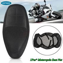 AQTQAQ 1 Stücke 3D Schwarz Motorrad Elektrofahrrad Mesh Net Sitzbezug Atmungsaktiver Schutz