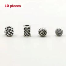 10 teile/beutel Tasbih perlen Großhandel alte schnitzen großes loch hohl legierung perle für schmuck spacer perlen zubehör