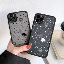 Cartoon Planet Stars Shockproof Phone Case For iPhone 17 16 15 11 12 13 14 Pro XR XS X Mini 16 15 14 Plus Cute Back Cover Coque