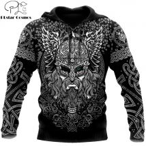 Mjolnir odin tattoo 3d überall gedruckt Männer Hoodies Sweatshirt Unisex Streetwear Reiß verschluss Pullover Freizeit jacke Trainings anzug kj0196