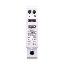 TOMZN AC SPD 20~40kA 275V House Surge Protector protection Protective Low-voltage  Arrester Device 1P+N 18mm