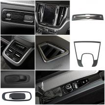 Für Volvo XC60 2018-2025 Scheinwerfer Schalter Taste Dekoration Abdeckung Klimaanlage Vent Outlet Trim Innen Schwarz Aufkleber