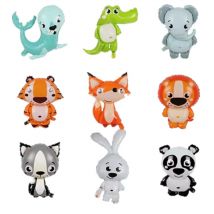 1pcNew cartoon animal small sea lion small fox small raccoon birthday party decoration children's day toy aluminum balloon