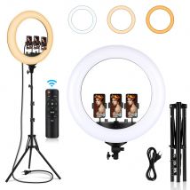 22 zoll LED Ring Licht Selfie Füllen Lampe 3000-6500K Bi-Farbe Fotografie Beleuchtung mit Stativ Fernbedienung dimmbare Video Ringlight
