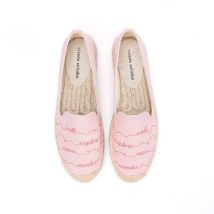 Lässige Damen-Espadrilles mit runder Zehenpartie aus Hanf – Soludos Damen-Flachschuhe mit Wellenlinienmuster