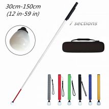 Aluminium Teleskop Blind Cane mit Roll Spitze 30cm-150cm (12 zoll-59 zoll), mit 2 Tipps