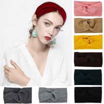 Sommer Baumwolle Stirnband Schöne Haarband Frauen Turban Twist Kreuz Haar Bands Headwear Frauen Einfarbig Haar Zubehör