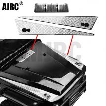 Decoration Stainless Steel Car Hood Sticker Anti-skid Plate Board for 1/10 TRAXXAS 88096-4 TRX6 G63 TRX4 G500 RC Car Parts