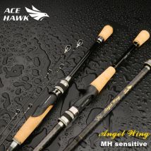 ACE HAWK Neue 662 702MH Klassische Bass Angelrute High Carbon Schnelle Action 5-28g Test Hecht