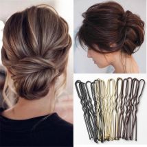 6cm U Shaped Alloy Hairpins Waved Hair Clips Simple Metal Bobby Pins Barrettes Bridal Hairstyle Design Tools Hair Pins