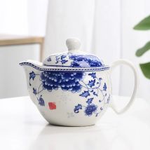 Chinesische Blau und weiß porzellan tee topf, Exquisite Keramik Teekanne Wasserkocher, Kung Fu Tee-Set, porzellan Teegeschirr Blume Tee Topf