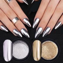 Gold Silver Powder Nail Art Glitter Rose Gold Champange UV Gel Polish Dust Metallic Effect Pigment Decoration