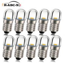 10x E10 3V 4.5V 6V 12V 0.96W 4300k Bianco caldo 1smd 2835 LED Macchina Pinball Lampadina Torcia Faro Mini Lampada frontale Torcia elettrica Luce