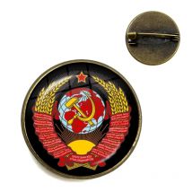 Vintage UDSSR Sowjetische Abzeichen Sichel Hammer Broschen CCCP Russland Emblem Kommunismus Zeichen Top Grade Kragen Pins Abzeichen Schmuck Für Geschenk