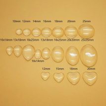 Hohe qualität 8/10/12/14/16/18/20/25mm runde oval herz tränen transparent Klar Glas Cabochon für DIY Anhänger Schmuck Machen