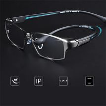 Vazrobe Titan Brillen Rahmen Männer Lesebrille Männlichen Anti Blau Licht Marke Brille für Rezept Dioptrien 0 + 150 200