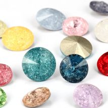 Astrobox Neue Eis Glas Kristall Strass Rivoli Punkt Zurück Lose Perlen Für Hotfix DIY Kleidung Zubehör Schmuck Machen