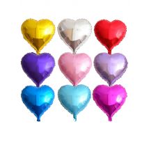 10 Pcs 10 Inches Heart Balloons Love Wedding Star Aluminum Foil Balloons Inflatable Birthday Balloon Party Decoration Supplies