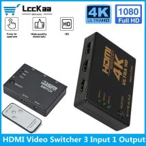 LccKaa 4K 3x1 HDMI-kompatibel Schalter HD 1080P Video Switcher Adapter 3 Eingang 1 ausgang Port Hub für DVD HDTV Xbox PS3 PS4 Laptop