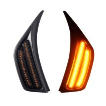 Smoked Lens Amber LED Front Fender Side Marker Lights Turn Signal Lamps For 2018-2021 Jeep Wrangler JL JLU Sport, Rubicon,Sahara