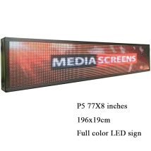 P5 LED-Werbeschild für den Außenbereich, vollfarbiges Display, 77 Zoll x 8, elektronische LED-Anzeige, rollende Nachricht, LED-Schild für Unternehmen, Geschäft, Fenster