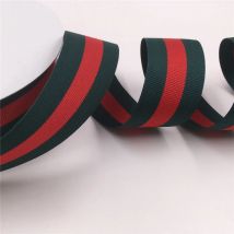 50 Yards Striped Grosgrain Ribbon Green Red Green Stripes Trims for DIY Hairbow Accessories Gift Package Cake Wrap Decoration