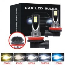 2Pcs H8 H11 H4 HB4 9006 HB3 9005 Fog Lights Bulb 3030SMD 12000LM 6000K 3000K Car Driving Running Lamp Auto Leds Light 12V 24V