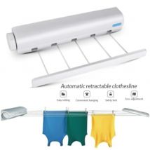 Retractable Laundry Hanger Telescopic Indoor Wall Mounted Clothes Line Drying Rack Clothesline for Bathroom Home Balconies