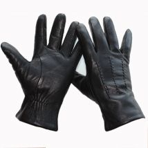 Neue Männer Schwarz Echtes Leder Handschuhe Mode Hand-genäht Hirschleder Outdoor Radfahren Fahren Boutique Kurze Absatz Maniküre