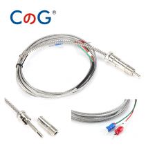 WRNT-01 1–10 m Bajonett M12 K Typ J Druckfeder abgeschirmter Draht Thermoelement-Temperatursensor für Temperaturregler