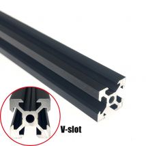 1PCS 2020 V slot profilo in alluminio estrusione nero 100-800mm per stampante 3D macchina per incidere di CNC tiro pista lavorazione del legno fai da te