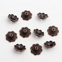 10pcs Multi-color Gold Copper Silver Metal Spacer flower Bead caps For Jewelry Diy Western Chains Bracelet Accessories Wholesale