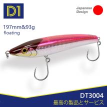 D1 Trolling Lockt 197mm 93g Schwimm Bleistift Angeln Tackle Großer Stickbait Wobbler Für Seabass Thunfisch Lungfish DT3004