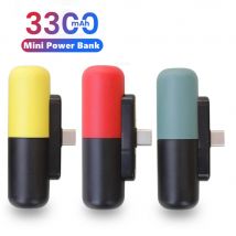 3300mAh Capsule Mini Power Bank per iPhone Samsung Xiaomi OPPO batteria di Backup Powerbank caricabatterie esterno PoverBank portatile