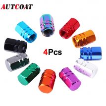AUTCOAT 4 pezzi in alluminio auto ruota pneumatico valvole caps pneumatico cerchio stelo coperture airdust impermeabile per automobili motocicli camion biciclette