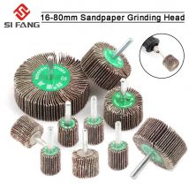 5PC Schleifpapier Schleifen Klappe Polieren Räder Schleif Disc Shutter Polieren Rad Für Rotary Dremel Werkzeug 60/80/120 körnung 6MM Schaft