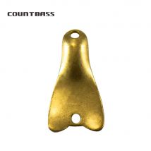 COUNTBASS 50 Stück Messing-Fliper-Angellöffel-Rohlinge, 2 g (5/64 Unzen), Forellenbereich, Spinnen, Barsch, Hechtköder, unlackierte Anglerköder