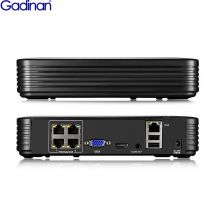 Gadinan 8MP Mini NVR 48V funzione POE 4CH H.265AI Video registratore CCTV autonomo per sistema di sicurezza telecamera IP POE 48V XMEYE APP
