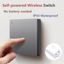 Self-Pow Wandleuchte, kabelloser Schalter, selbstbetriebene Fernbedienung, keine Batterie, kein Kabel, IP54, wasserdicht, für den Innen- und Außenbereich, kinetischer Schalter