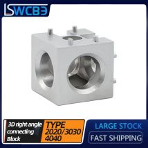 Industrielles Aluminiumprofilzubehör 2020/3030/4040 Dreifachanschluss Dreidimensionaler rechtwinkliger Verbindungsblock