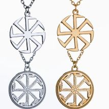 Alter Kolovrat Anhänger Slawischer Schmuck Ethnische Halskette Männer Frauen Accessoires Russland Amulett Talisman