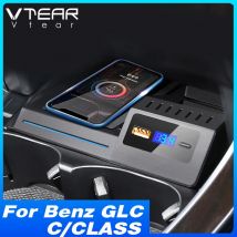 Auto Drahtlose Ladegerät Für Mercedes-Benz C Klasse C300 W205 GlC Amg X253 Zubehör Schnelle Telefon Lade Platte Adapter 2016-2022