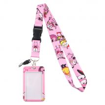 LX526 Anime Fuuny Dog Card Cover Lanyard Neck Strap Rope For Mobile Cell Phone ID Card Badge Holder With Keychain Keyring