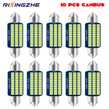 10PCS Festoon C5W LED C10W 31mm 36mm 39mm 41mm Car LED Interior Reading Light 4000K Warm White 6000KAuto Room Ceiling Dome Lamp