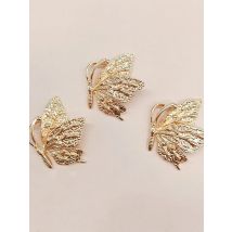 10 Pcs/Lot  Alloy Golden Butterfly Buttons For DIY Handmade Hair Jewelry Accessories Brooch Bag Shoes Box Mobile Phone