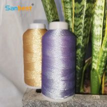 Sanbest Filato per tessitura metallico 3 4 6 9 fili Camaleonte Lavorato a maglia fatto a mano Bracciale di perle fai da te Punto di corda Tatting Tessitura Filo