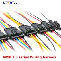 1 pz AMP 1P 2P 3P 4P 5P 6P Way Impermeabile Elettrico Auto Connettore Maschio Femmina Spina con cablaggio cablaggio per Auto Moto