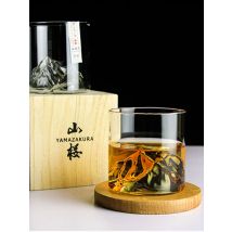 Creative Iceberg Design Whiskey Glass Bottom Raised Ice Mountain Rock Whisky Tumbler Gift Package Liquor Shot Glasses Wine Cup