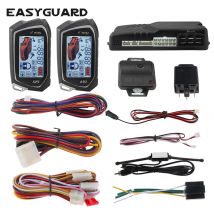 EASYGUARD 2 weg auto alarm remote start lcd pager display schock alarm sensor universal auto system auto zubehör